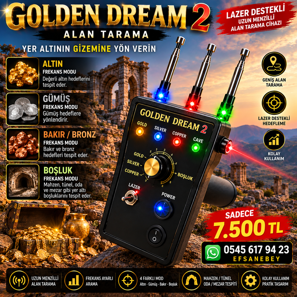GOLDEN DREAM 2 ALAN TARAMA CİHAZI - Görsel 2