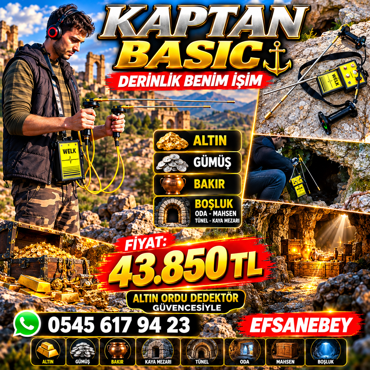 Kaptan basic alan tarama