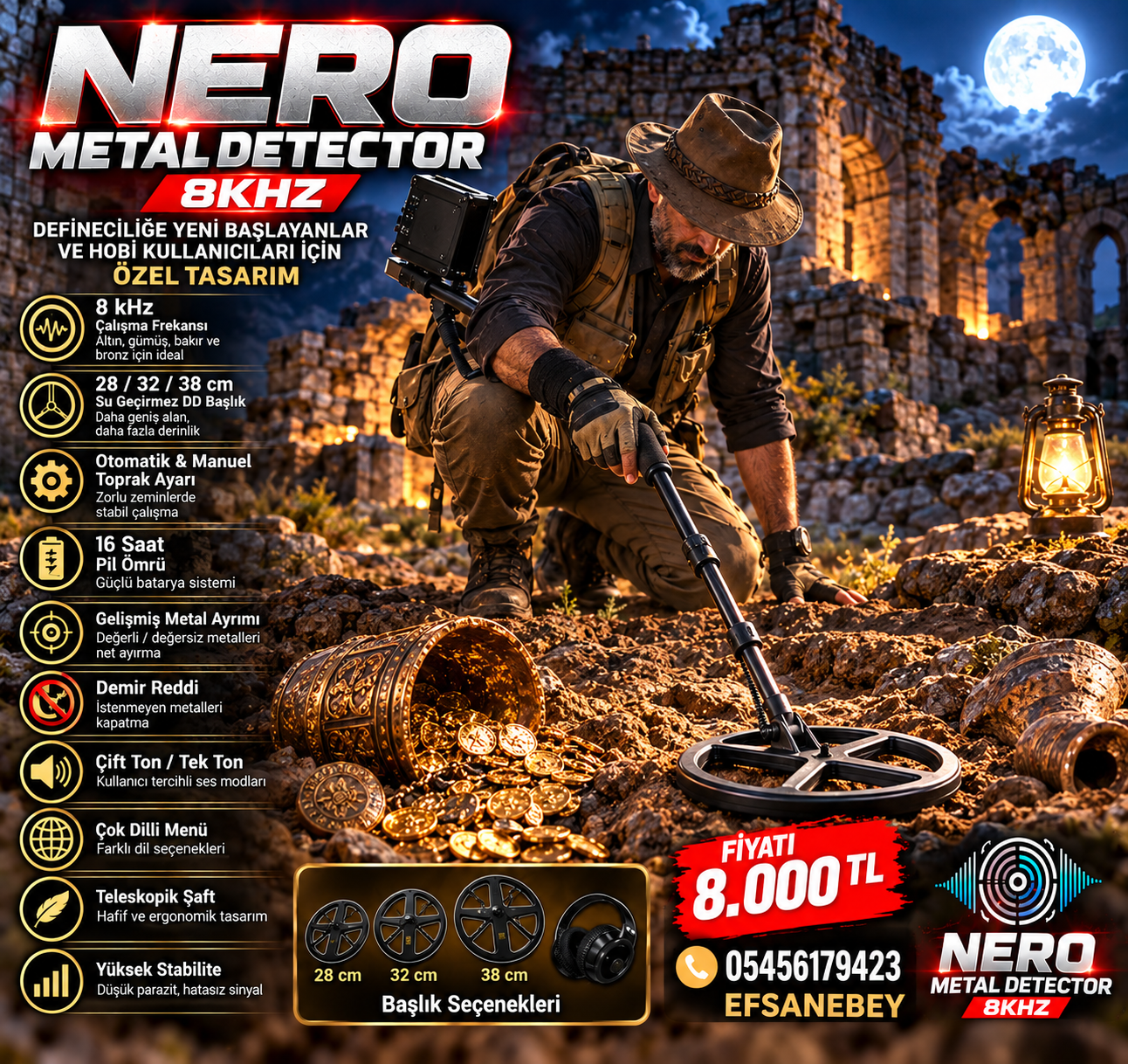 NERO 8 kHz METAL DEDEKTÖR - Görsel 2