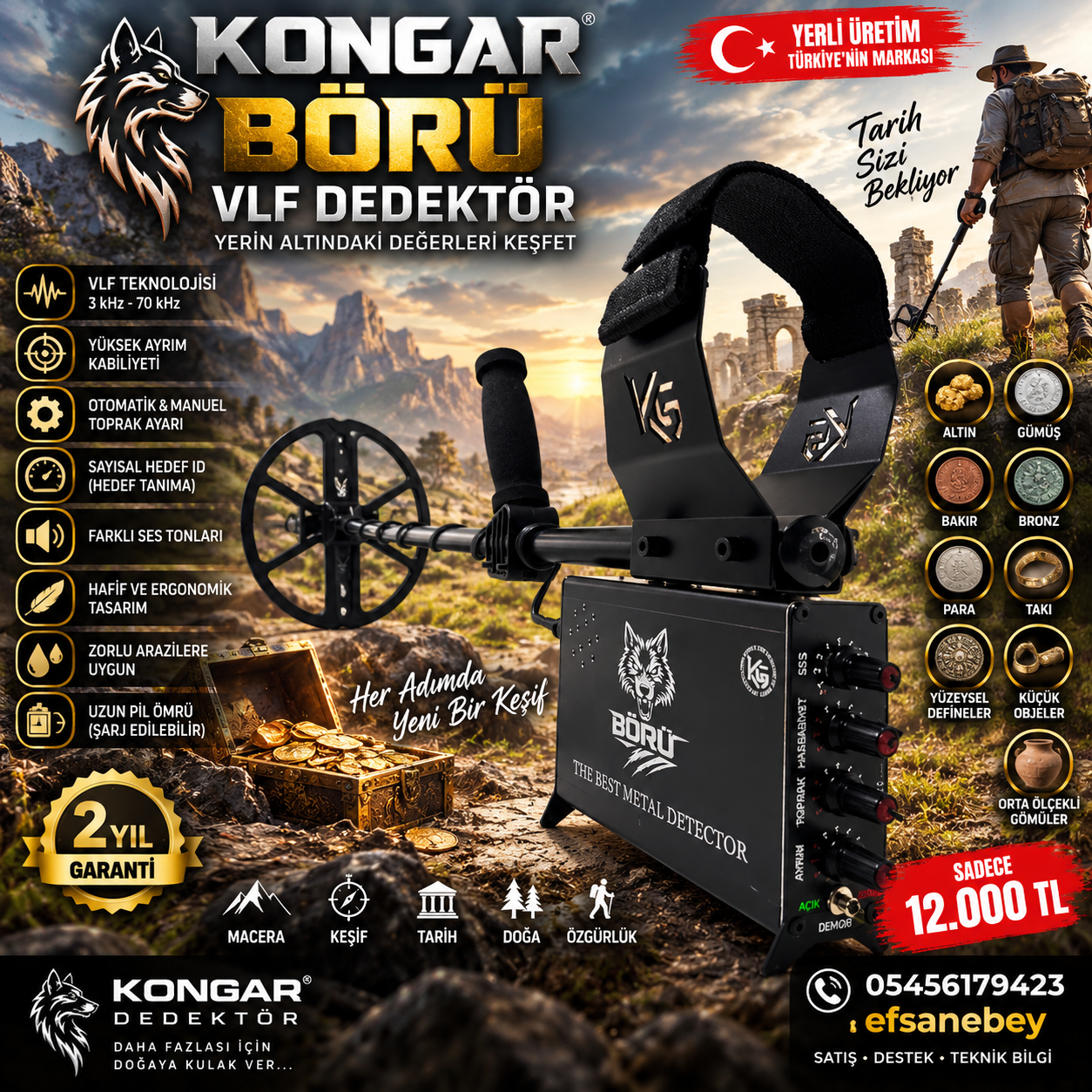 KONGAR BÖRÜ VLF DEDEKTÖR - Görsel 2
