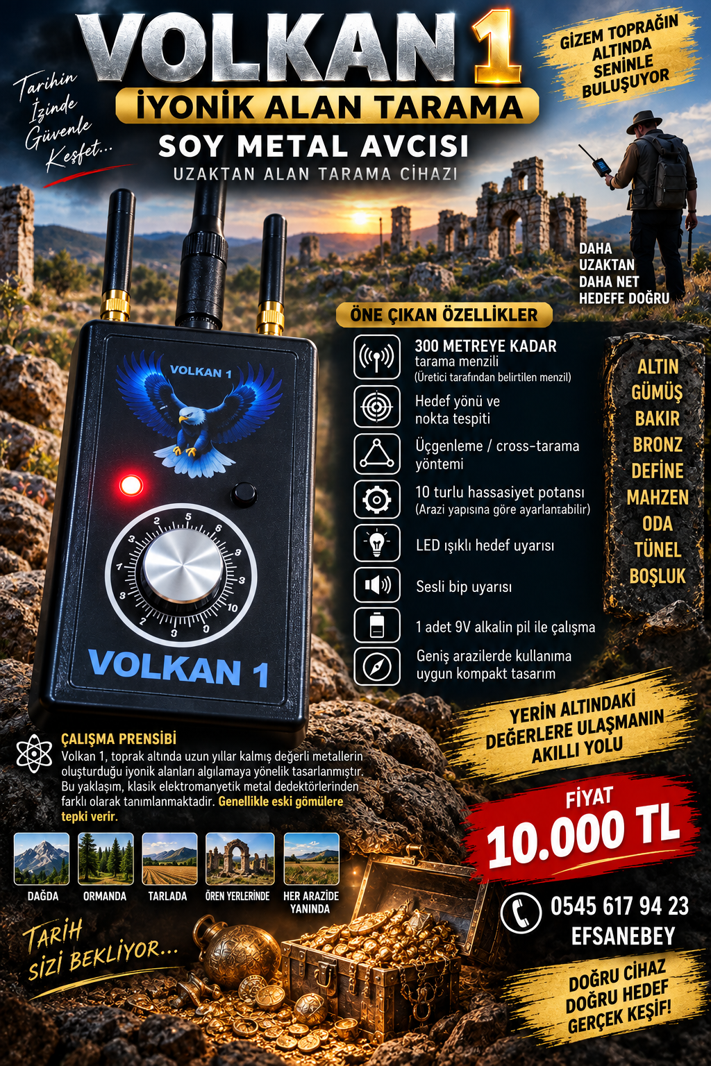 VOLKAN 1 İYONİK ALAN TARAMA CİHAZI - Görsel 2