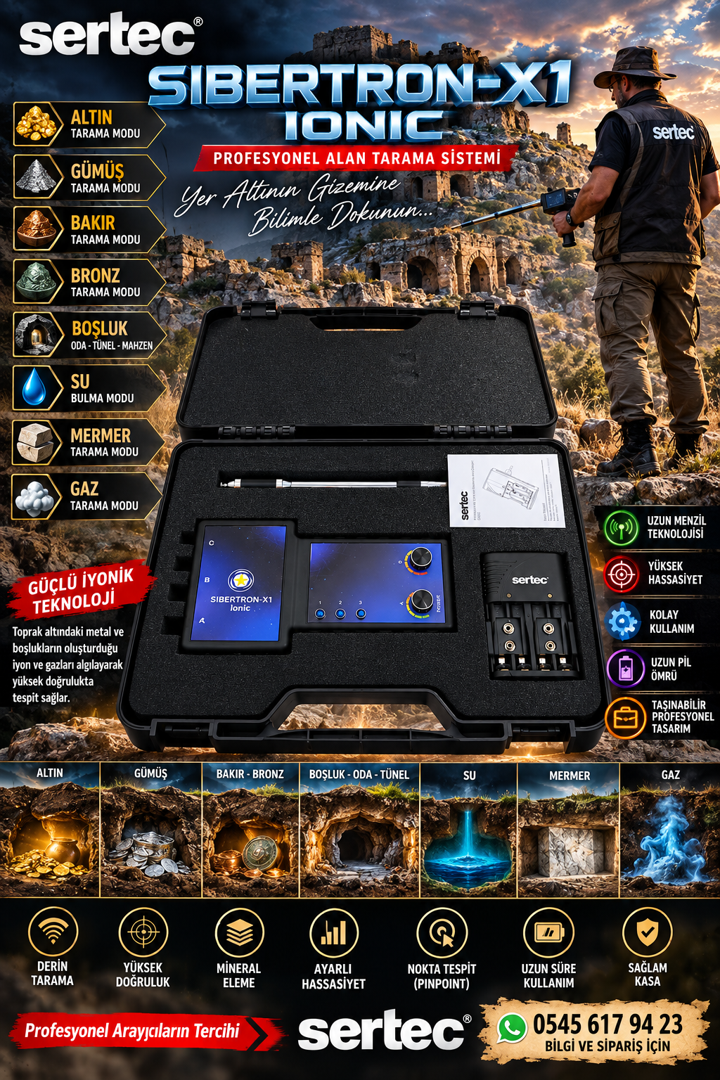 Sertec SIBERTRON-X1 Ionic İyonik Alan Tarama Cihazı