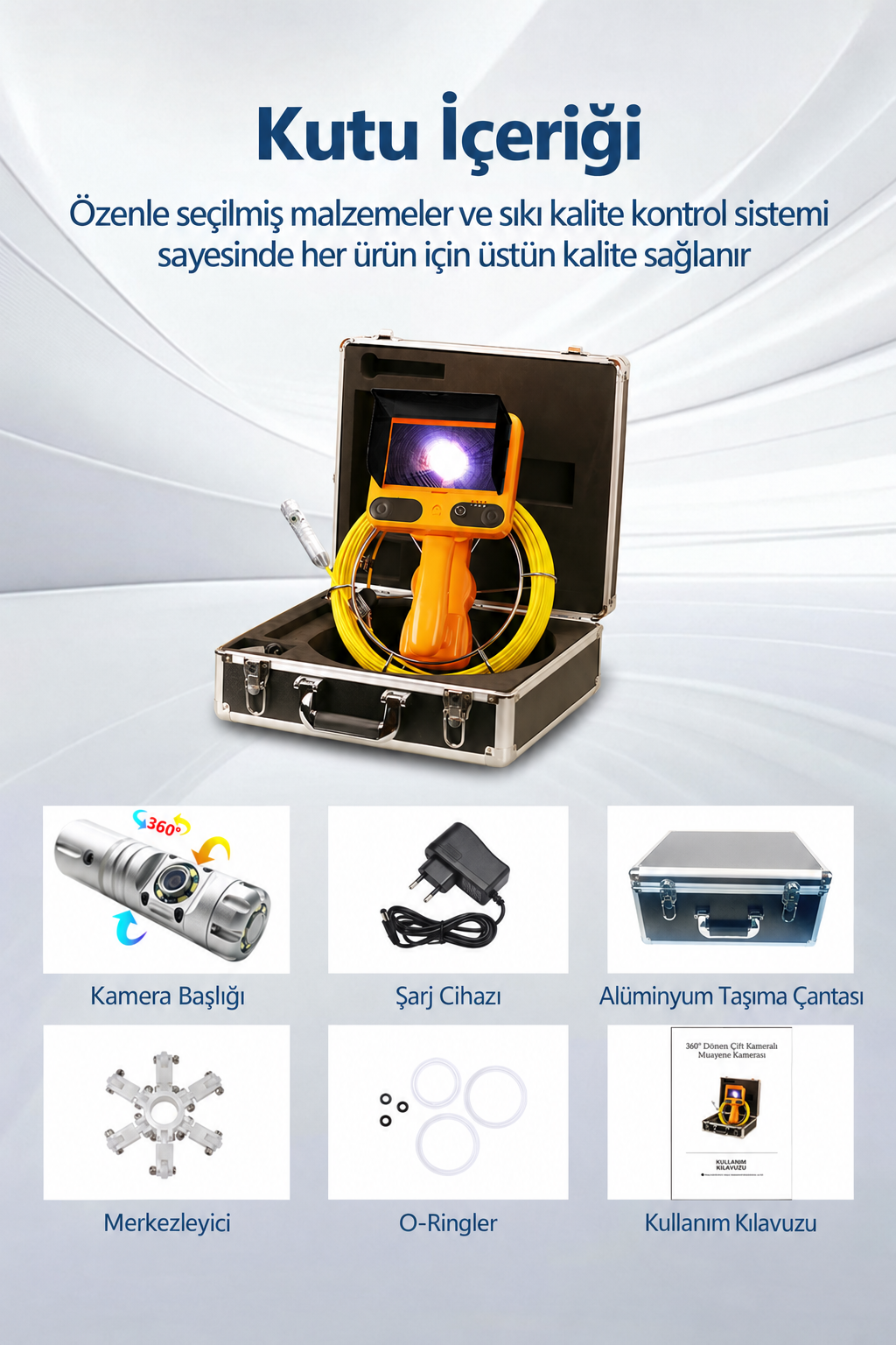 30 Metre Sert Kablo Yılan Kamera - Görsel 2